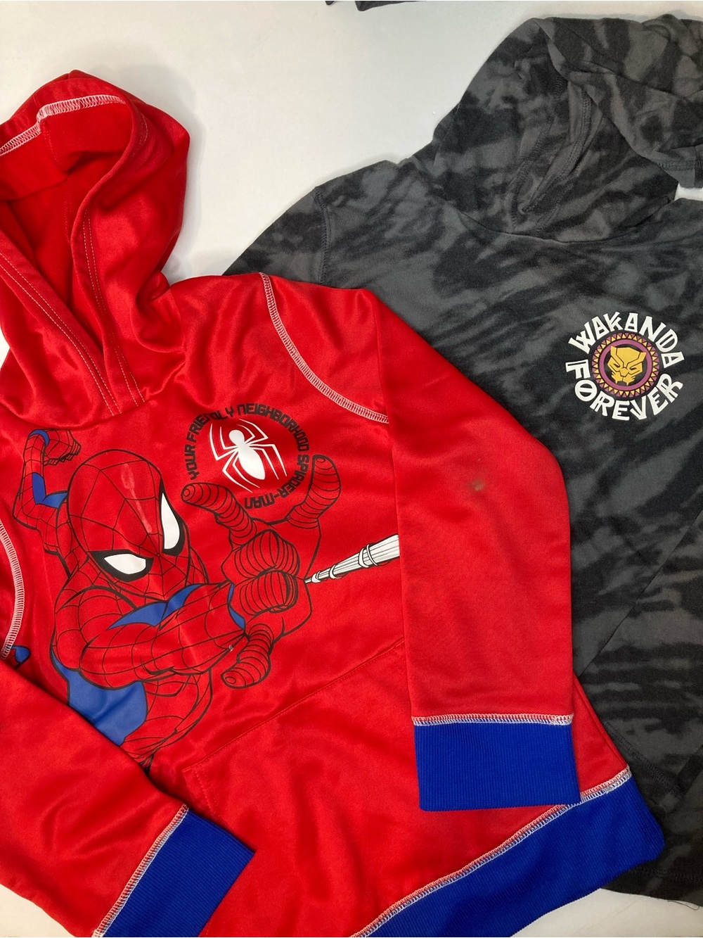 Spider-Man Red Hooded Kids Sweatshirt Black Panther